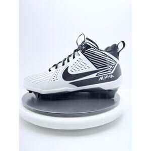 Nike Alpha Menace Strong Lineman Mens 13 Football Cleats White Black IB2572-100